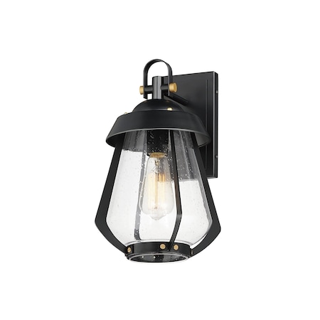 Maxim Lighting Mariner Medium Outdoor Sconce, Black/Antique Brass 30622CDBKAB